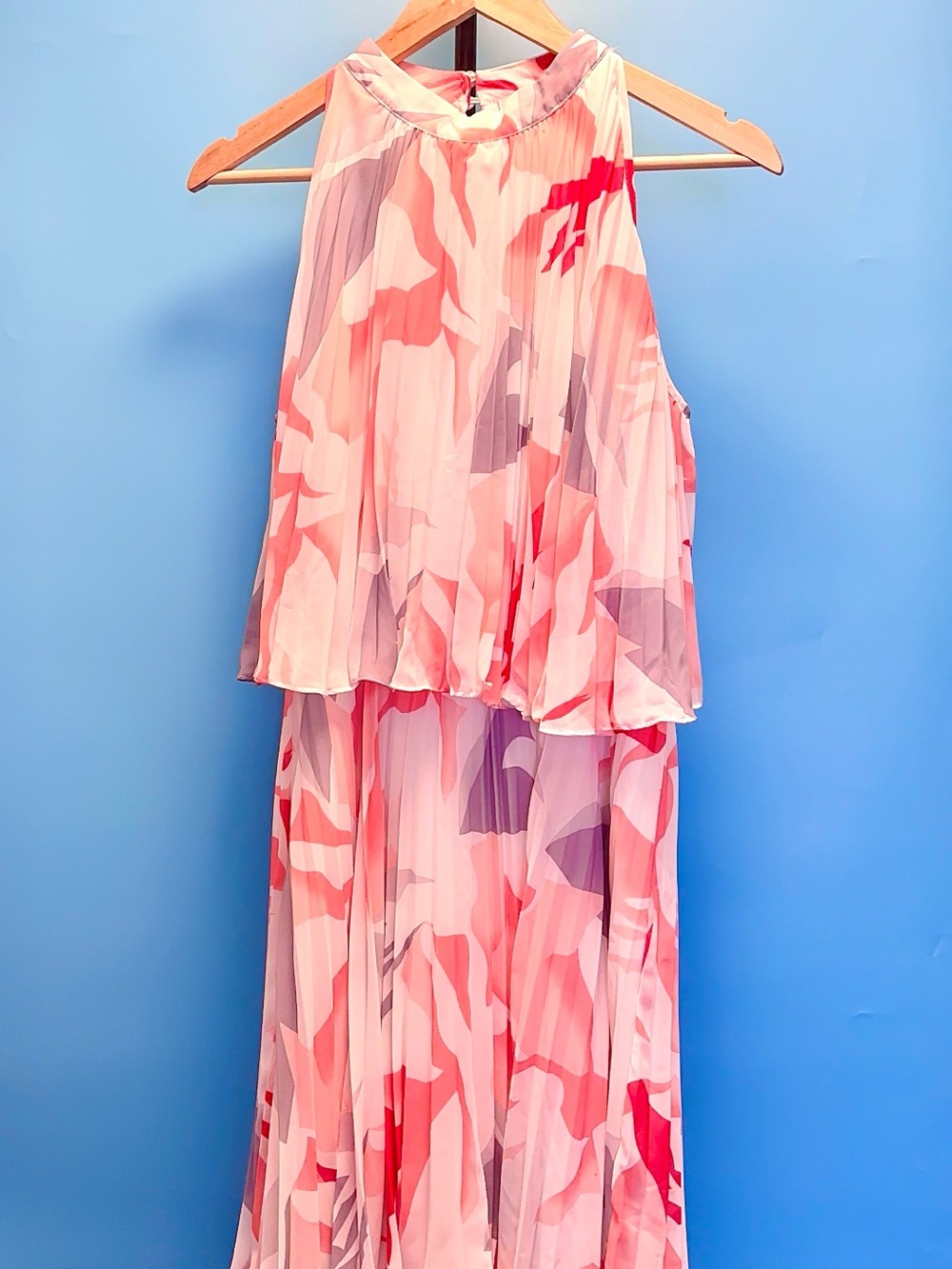 Lucy Paris Coral Floral Print Dress